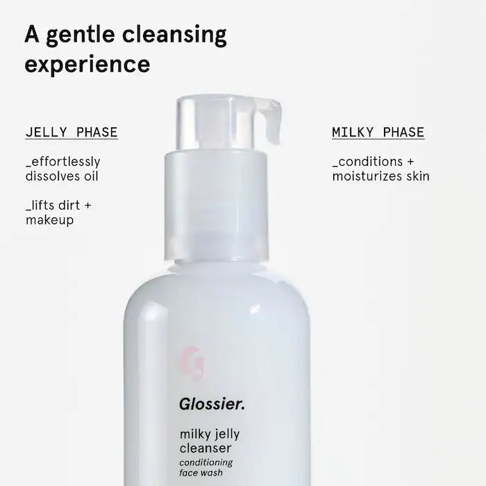 Glossier Milky Jelly Gentle Gel Face Cleanser - 6 fl oz / 117ml