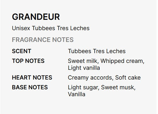 Grandeur Tubbees Tres Leches Eau de Parfum - 1.7 FL OZ / 50 ML
