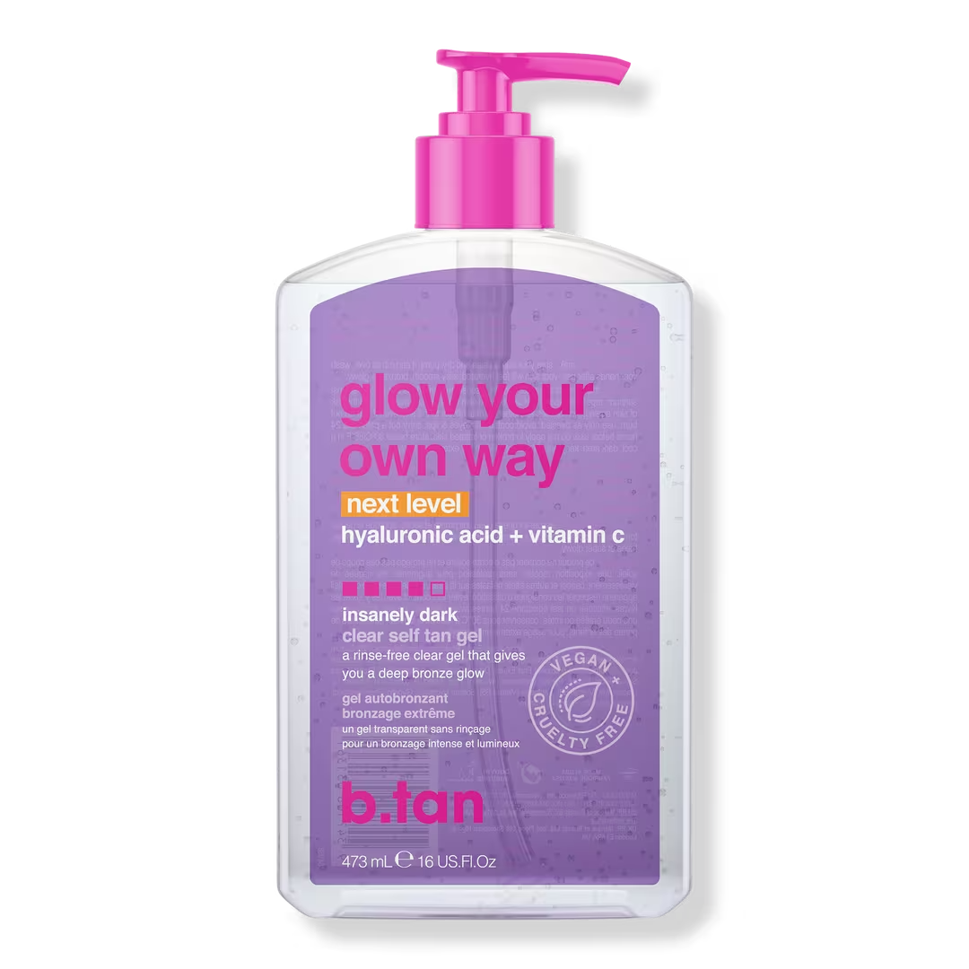 b.tan Glow Your Own Way Next Level Insanely Dark Clear Self Tan Gel 16.0 oz