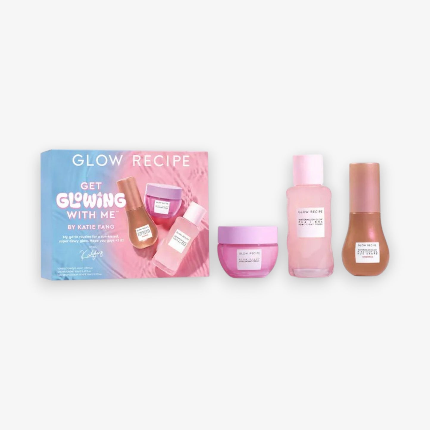 Glow Recipe Get Glowing With Me™ Kit by Katie Fang with Hue Drops Tinted Serum