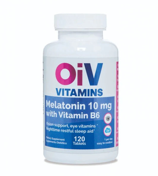 OIV Vitamins Melatonin 10 mg with Vitamin B6, Sleep Supplements