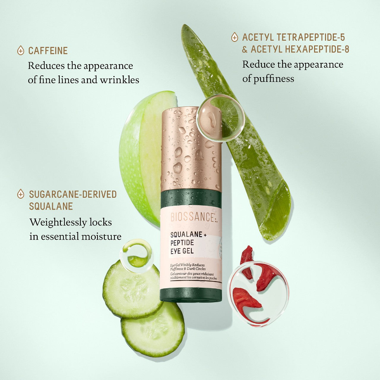 Biossance Brightening & De-Puffing Eye Gel 0.5 oz/15 mL