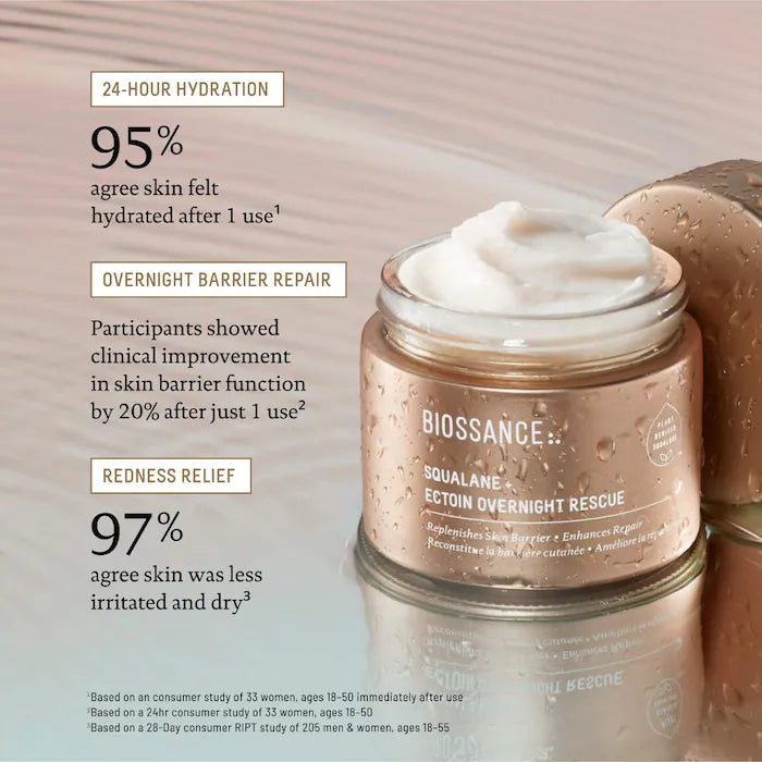 Biossance Overnight Rescue Deep Repair Night Cream 1.69 oz/50 mL