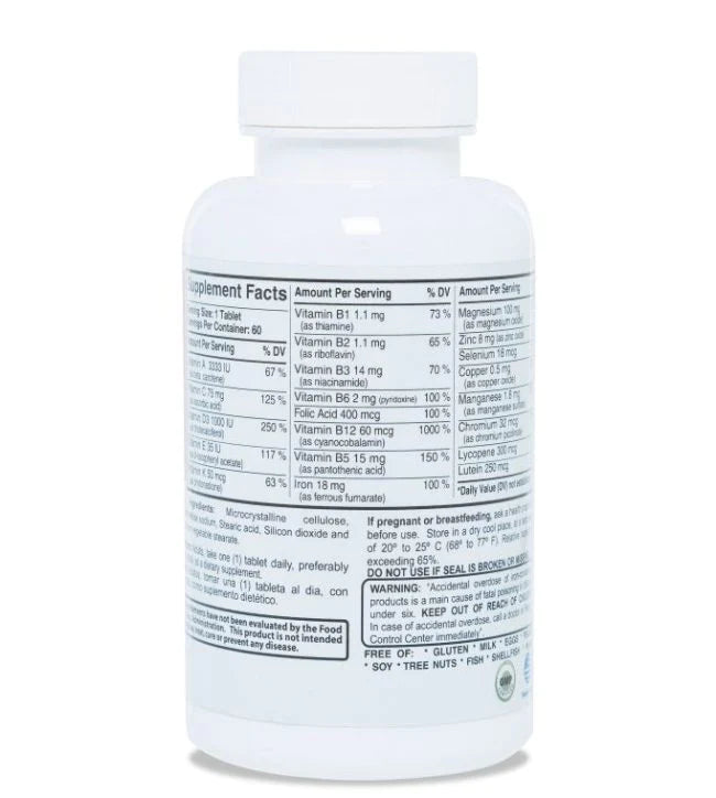 OIV Vitamins Multivitamin Silver 50+ Supplement for Energy, Focus and Performance. Vitamins A,E and C